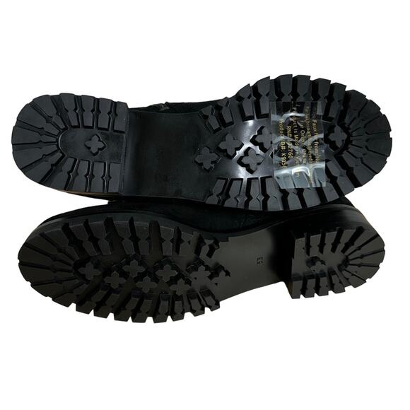 Kate Spade NWOB Raegan Shearling Lug Sole Lace Up Black Suede Boots Size 5B - Picture 7 of 9